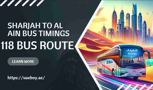 118 Bus Route | Sharjah To Al Ain Bus Timings, Fares, Stops, Map - Uaeboy