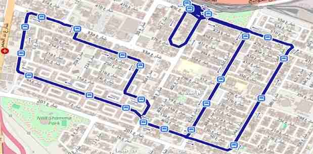 Al Rashidiya to Al Rashidiya Bus Route Map