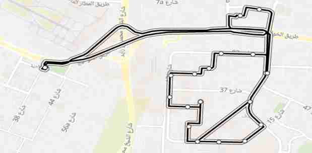 Al Rashidiya to Mirdiff West Bus route map