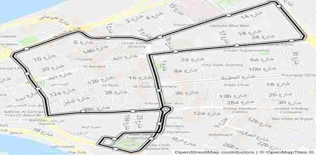 Business Bay 2 to Business Bay MS Bus Map