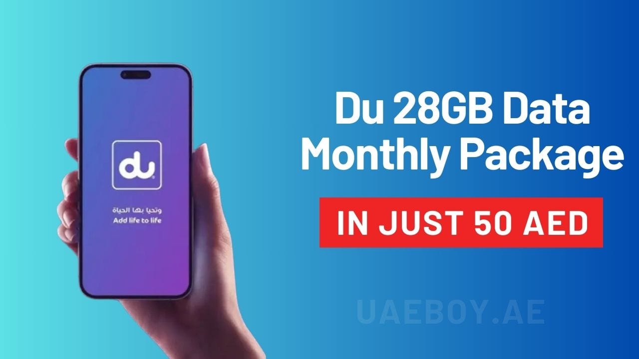 Du 28GB Data Package for 50 AED - Limited Time Monthly Offer!